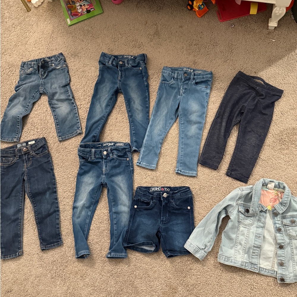 Lot of Toddler Girls Denim